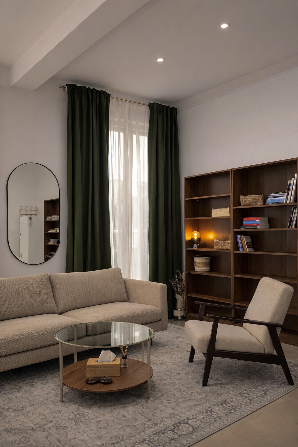 Praxisraum – Bücherregal Detail